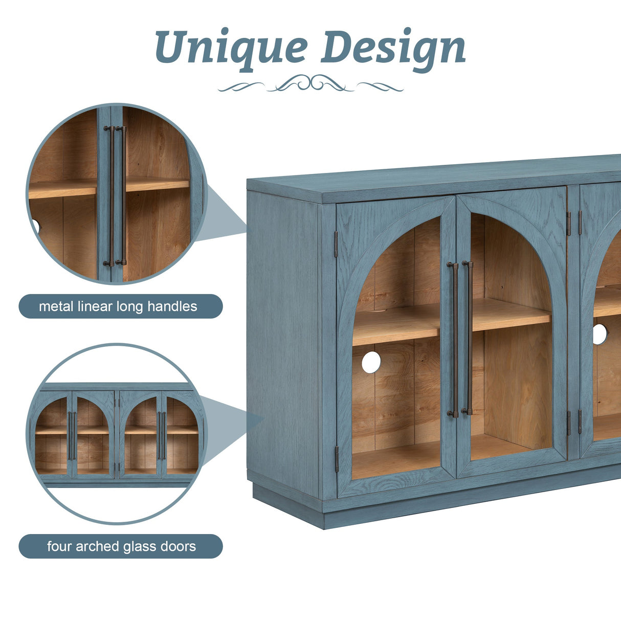 4-Door Large Storage Sideboard