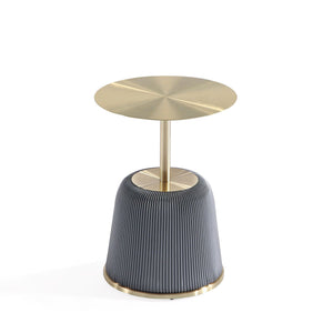 Anderson - Upholstered End Table With Round Top