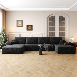 135" Cloud Sectional Sofa with 1 Ottoman
