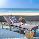 Ariana kd wood chaise lounge w/ cushion