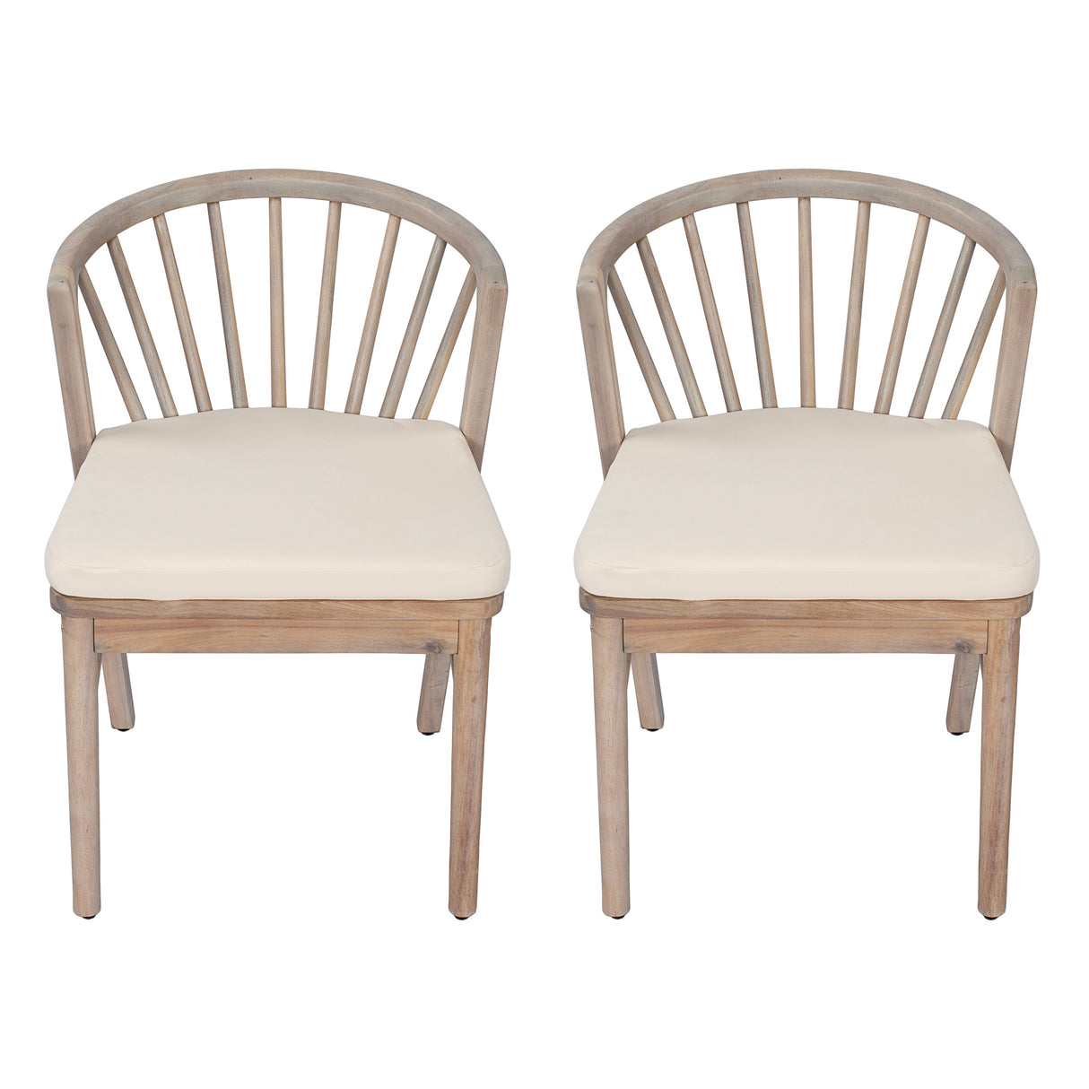 Outdoor Dining Chairs Set of 2, Acacia Wood Patio Chairs