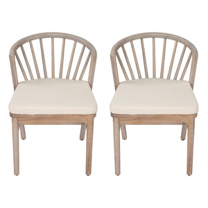 Outdoor Dining Chairs Set of 2, Acacia Wood Patio Chairs