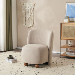Modern Low Back Accent Upholstered Armless Living Room Chairs