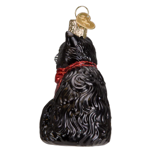 Tuxedo Kitty Glass Ornament