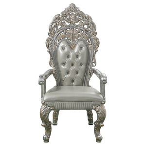 Sandoval - Arm Chair (Set of 2) - Beige Synthetic Leather & Champagne