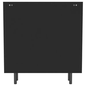 Dalia 2-door Accent Storage Cabinet with Shelving Black