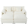 Modern Comfy Deep Seat Modular Sectional Sofa Cloud Couch With Ottoman