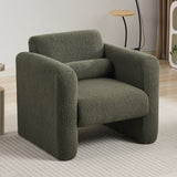 Marlowe Modern Sherpa Upholstered Comfy Reading Accent Chair