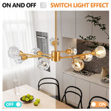 28' Modern Crystal Chandeliers9 Lights Golden Chandelier for Living Room BedroomDining Room Chandelier Over TableKitchen Light Fixtures (Bulbs Not Included)