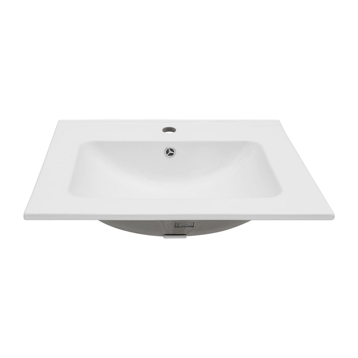 Rectangular Single Vanity Top With 1 Faucet Hole And Overflow Ceramic