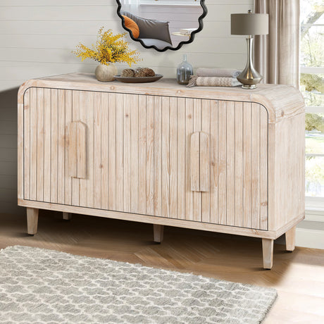 Amulette 4-Door Sideboard with Curved Edge and Adjustable Shelves