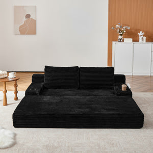 70.8-Inch Corduroy Two-in-One Sofa Bed