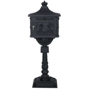 Cast Aluminum Mailbox with Durable Construction – Dark Brown, Black, or White