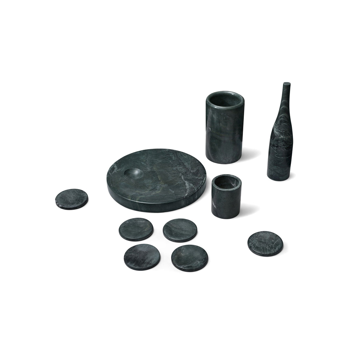 10 Pieces Luxury Natural Marble Dining Room Accessories Set