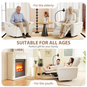 270° Power Swivel Rocker Recliner Chair with Phone Holder