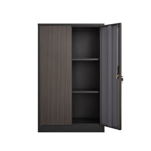 Metal Storage Cabinet With Locking Doors And Adjustable Shelf, Folding Filing Storage Cabinet, Folding Storage Locker Cabinet For Home Office, School, Garage
