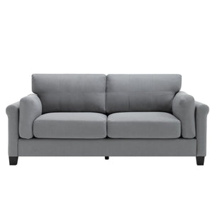 Modern Gray Sofa with Integrated USB and Type-C Charging