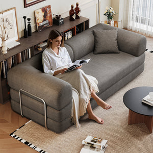 78.8" Compression Sofa Bed with Pillow Back Support