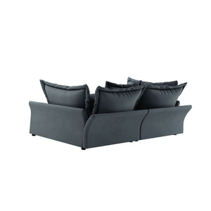 Modern Comfy Upholstered Sofa Cloud Couch, Deep Seat Couches With Multiple Large Soft Pillows