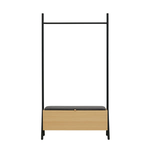 Paloma - Open Hanging Closet With Storage - Light Oak