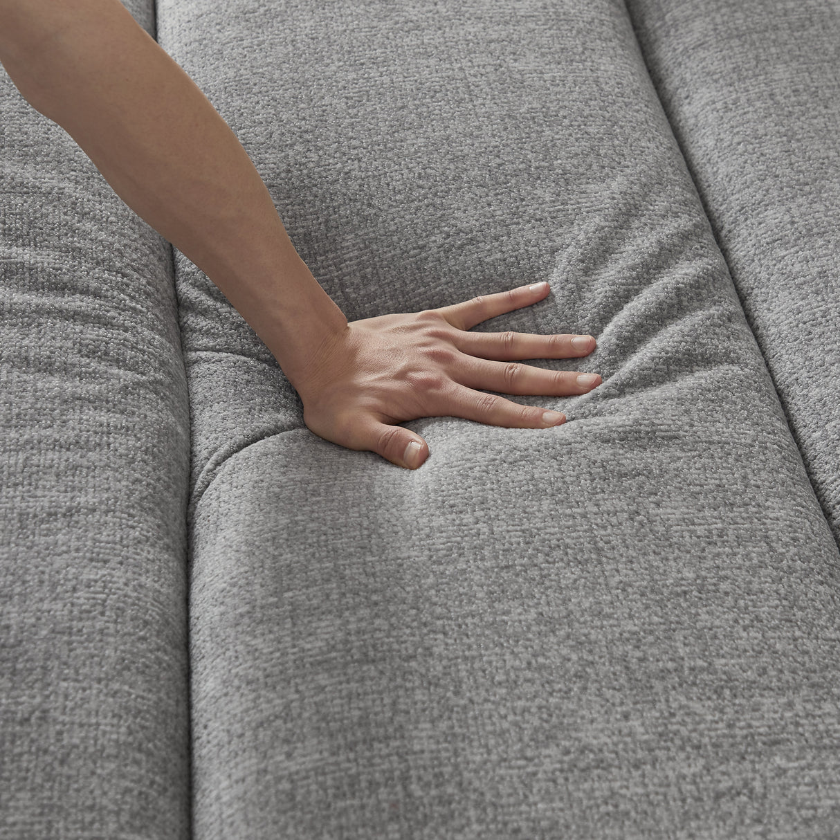 Oversized 3 Seater Compressed Sofa with Chenille Fabric