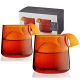 Aurora-cocktail-tumblers-in-amber-viski®-Tumblers