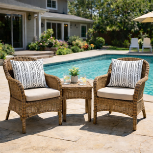 2 Pack Outdoor Throw Pillows, Waterproof & Fade-Resistant Patio Cushions