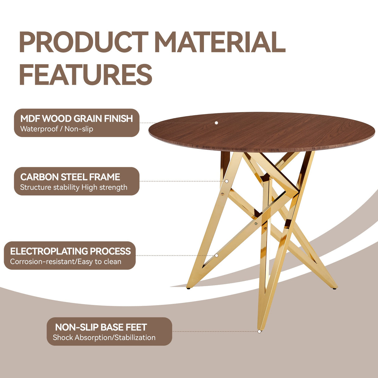 37 Inch Round Dining Table