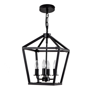 Farmhouse Lantern Chandelier 4-Light