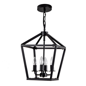 Farmhouse Lantern Chandelier 4-Light
