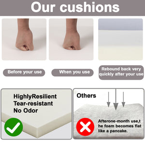 2-Piece Outdoor Chaise Lounge Cushion Set, Smoke Blue