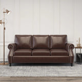 Contemporary 3 Seater Sofa With Nailhead Trim