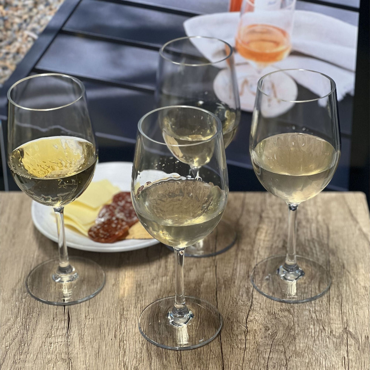 Tritan Hammer - Leadingware Unbreakable Design Plastic Wine Glasses (Set of 4), Bpa Free, 12Oz - Clear