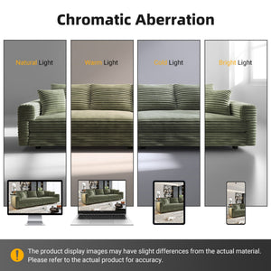 4 Seat Sofa, Modern Comfy Upholstered Sofa Cloud Couch, Deep Seat Couches With Soft Pillows