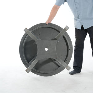 3 Piece Outdoor Dining Set, Round Patio Table With 2 Armless Chairs