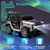 Electric Ride-On Car for Kids with Leather Seat and Four-Wheel Drive