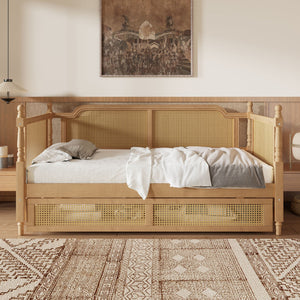 Full Size Daybed With 2 Drawers - Walnut