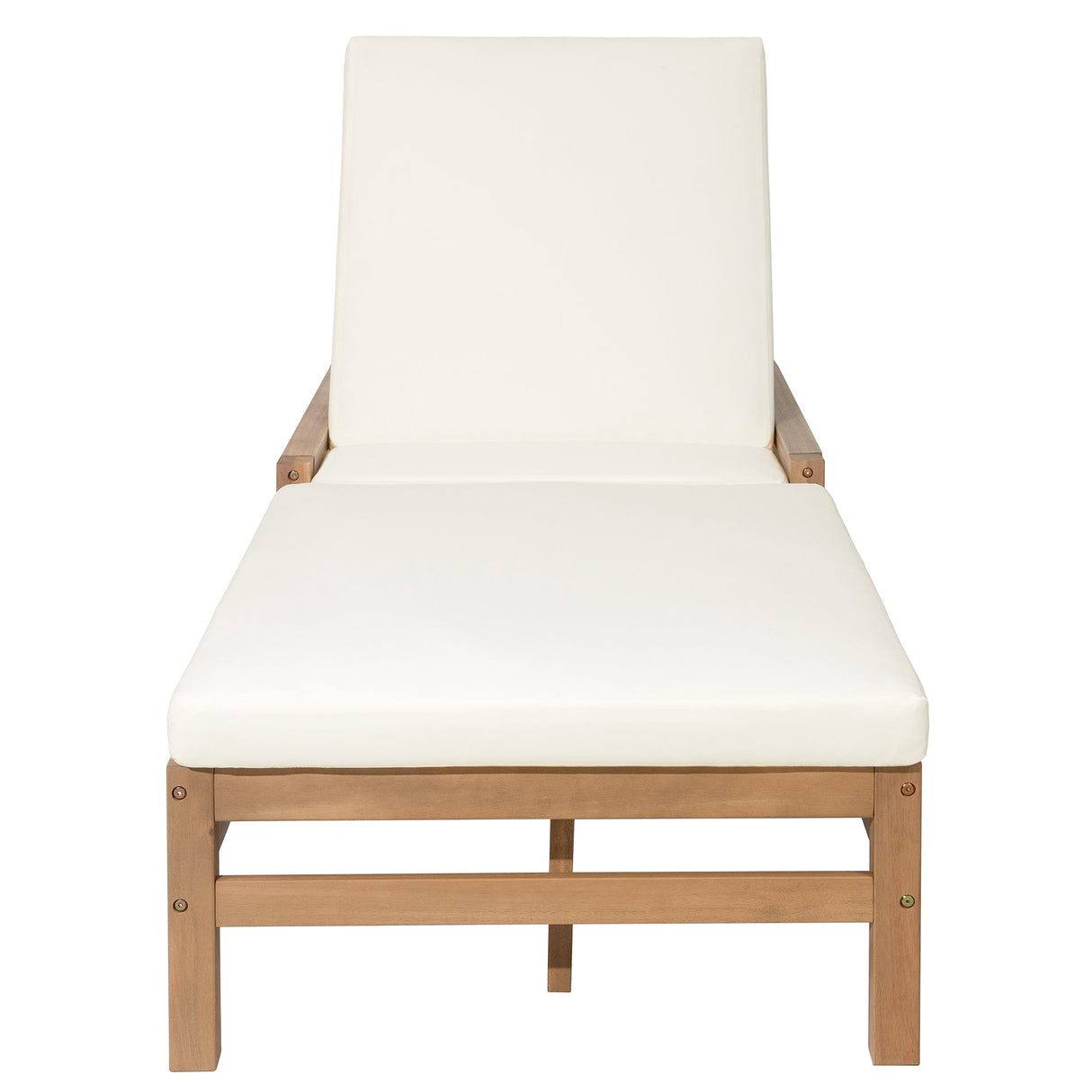 TREXM 5-Position Adjustable Outdoor Chaise Lounge Set of 2