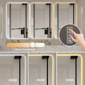 LED Backlit Bathroom Mirror with Anti-Fog Functionality