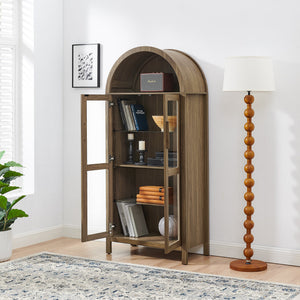 High Arched Storage Cabinet with Lamp