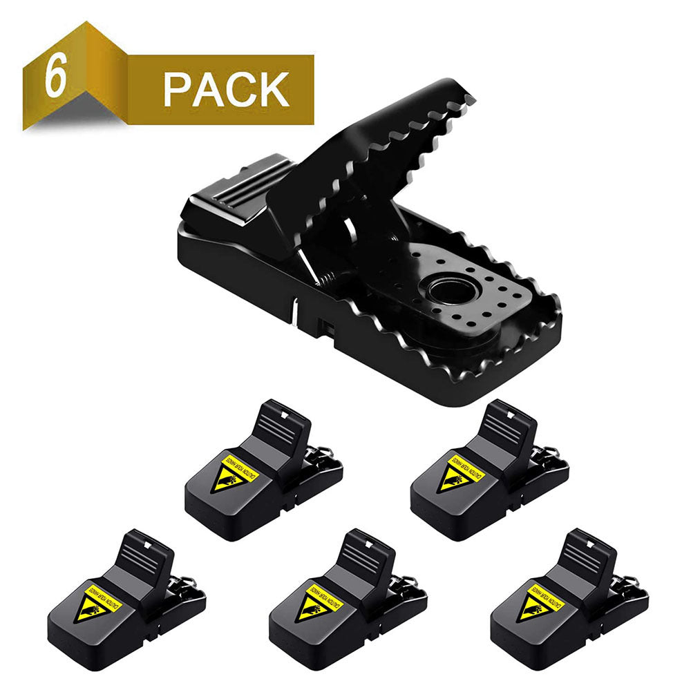 Reusable Snap Mouse Traps – 6-Pack Heavy Duty Plastic Rat Snap Trap