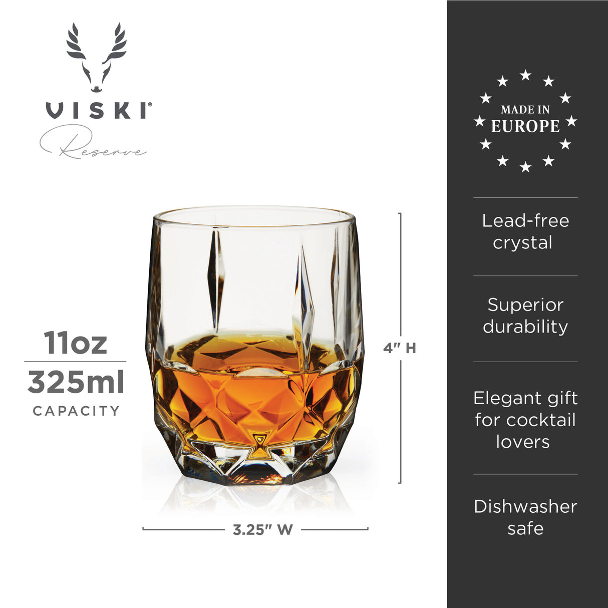 Reserve bruno crystal cocktail glass viski®