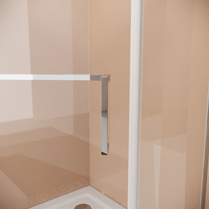 Frameless Neo Angle Shower Door WithTempered Glass