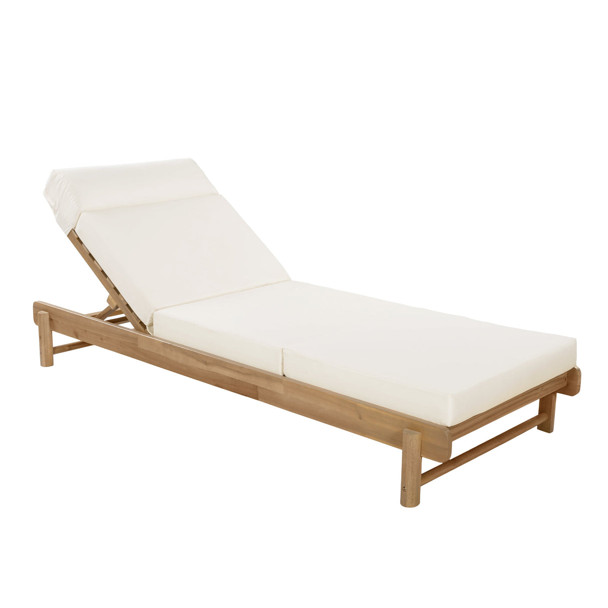 Light Teak Acacia Wood Chaise Lounge Set