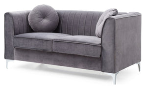 Glam Styled Micro Suede Loveseat