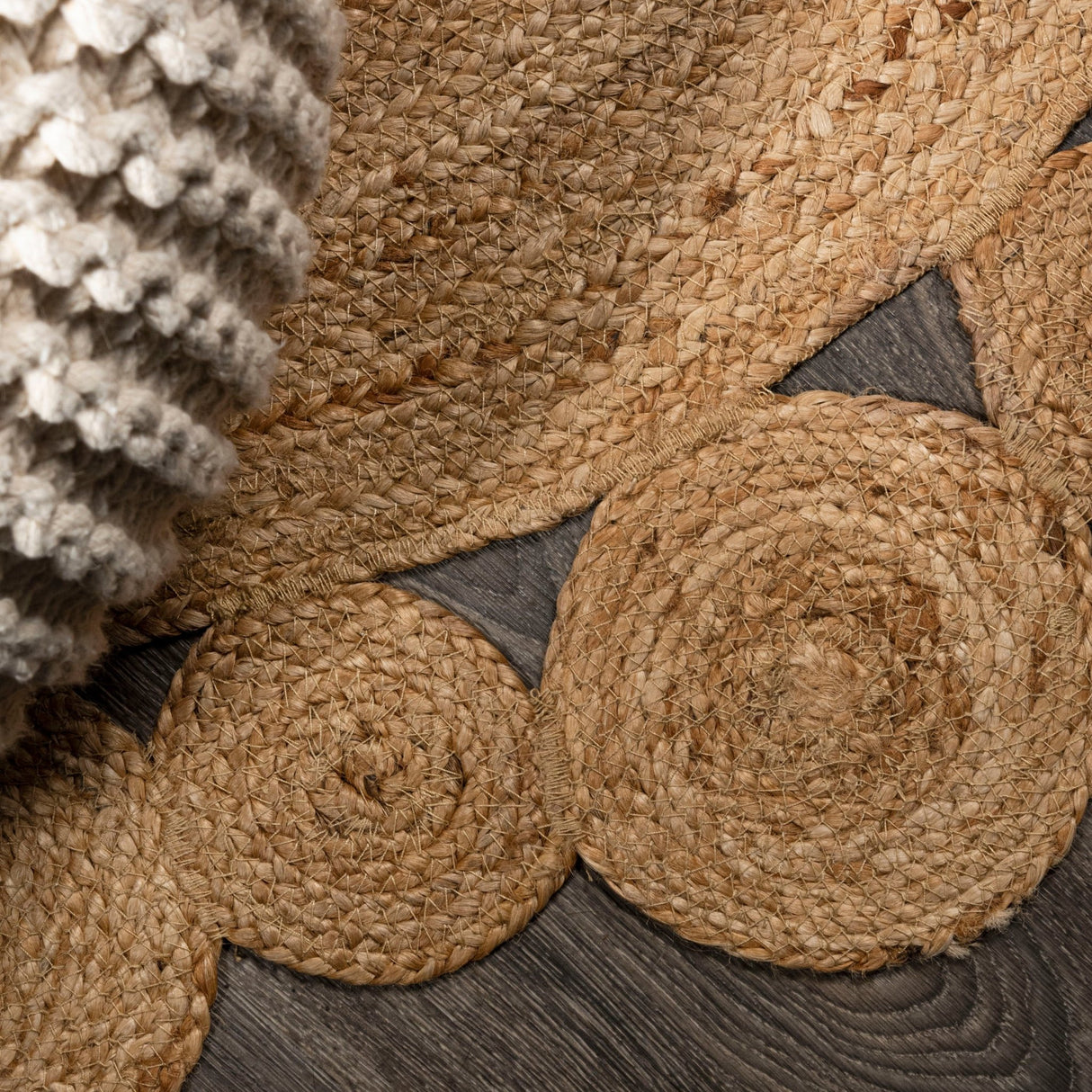 Eden Natural Jute hippie Circle Round Area Rug - Tuesday Morning - Area Rugs