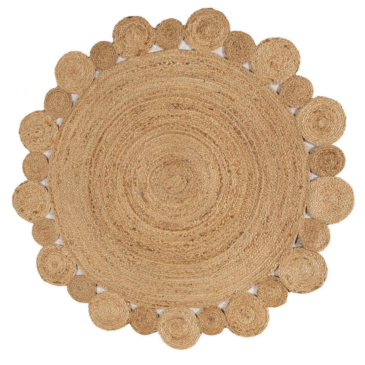 Eden Natural Jute hippie Circle Round Area Rug - Tuesday Morning - Area Rugs