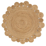 Eden Natural Jute hippie Circle Round Area Rug - Tuesday Morning - Area Rugs