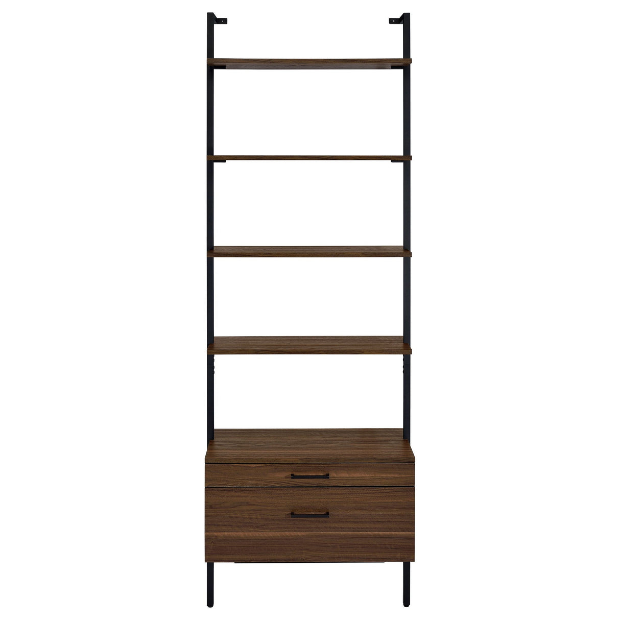 Wendell - 4 Shelf Storage Wall Bookshelf - Walnut