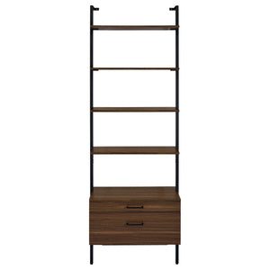 Wendell - 4 Shelf Storage Wall Bookshelf - Walnut